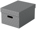 Pudło do przechowywania / pudło prezentowe Esselte Box Home M low szary, 265 x 205 x 365 mm -  opakowanie 3 sztuki  