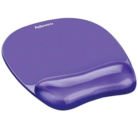 Podkładka żelowa pod mysz i nadgarstek Fellowes CRYSTAL FIOLETOWA www.asan.com.pl