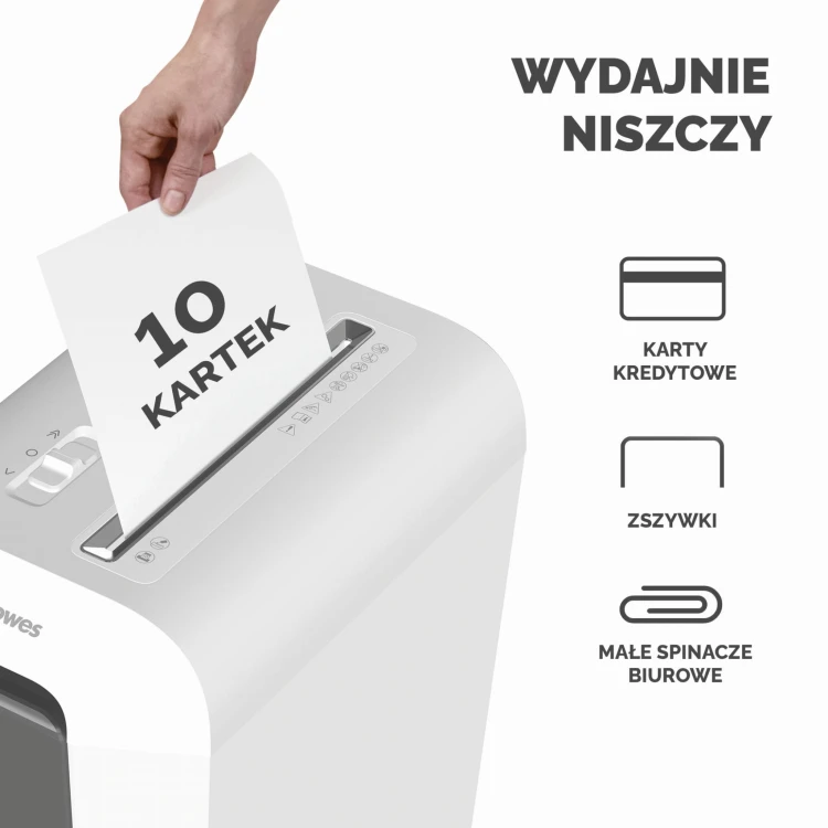 Niszczarka Fellowes LX65 ścinki 4x40mm P-4 # 3 lata gwarancji - BIAŁA www.asan.com.pl