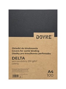 Okładka skóropodobna DELTA  A4/100szt CZARNA - Argo