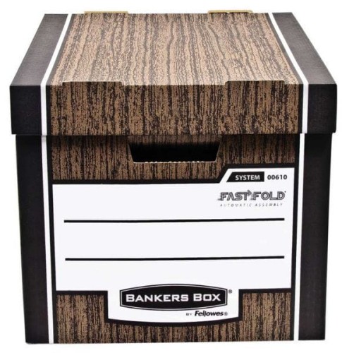 Fellowes pudło archiwizacyjne Woodgrain brązowe - opk 2szt - pudło ze zdejmowanym wiekiem www.asan.com.pl