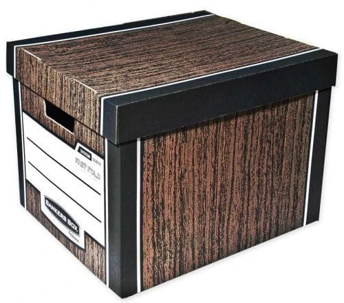 Fellowes pudło archiwizacyjne Woodgrain brązowe - opk 2szt - pudło ze zdejmowanym wiekiem www.asan.com.pl