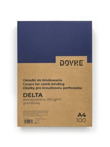 Okładka skóropodobna DELTA  A4/100szt GRANATOWA - Argo