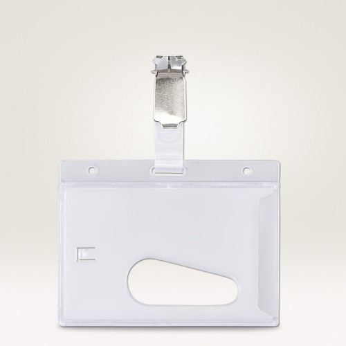 Holder na karty z klipsem 54 x 85 mm plastikowy AVERY - opk 25 sztuk www.asan.com.pl