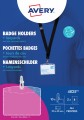 Holder na karty ze smyczą 90 x 60 mm plastikowy AVERY Zweckform - opakowanie 10 sztuk  www.asan.com.pl