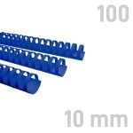 Grzbiety plastikowe - O.COMB Okrągłe 10mm A4/100szt - kolor NIEBIESKI - OPUS