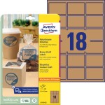 Etykiety ekologiczne  Avery Zweckform L7110-25 - 62 x 42 mm A4, 25 arkuszy - brązowe  