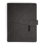 Notes Notatnik biurowy twardy w kratkę  z kieszonką na telefon, zamykany z wymiennym wkładem  - O.NOTE Sidney - 207 x 145 mm (A5) - czarny OPUS