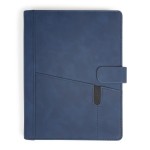 Notes Notatnik biurowy twardy w kratkę  z kieszonką na telefon, zamykany z wymiennym wkładem  - O.NOTE Sidney - 207 x 145 mm (A5) - niebieski OPUS