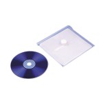 Kieszonki samoprzylepne z zamknięciem na płyty CD z rzepem - O.POCKET Sticky CD1 - 126 x 123 mm - 5 sztuk OPUS