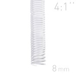   Grzebiet spiralny  - O.COIL -  8mm  A4/100 sztuk - kolor BIAŁY - OPUS