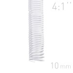   Grzebiet spiralny  - O.COIL -  10mm  A4/100 sztuk - kolor BIAŁY - OPUS