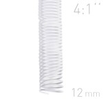   Grzebiet spiralny  - O.COIL -  12mm  A4/100 sztuk - kolor BIAŁY - OPUS