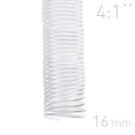   Grzebiet spiralny  - O.COIL -  16mm  A4/100 sztuk - kolor BIAŁY - OPUS
