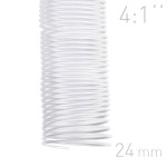   Grzebiet spiralny  - O.COIL -  24mm  A4/50 sztuk - kolor BIAŁY - OPUS