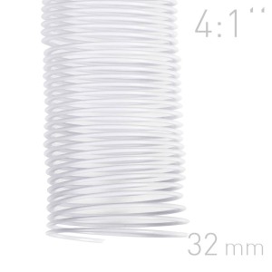   Grzebiet spiralny  - O.COIL -  32mm  A4/50 sztuk - kolor BIAŁY - OPUS