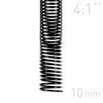   Grzebiet spiralny  - O.COIL -  10mm  A4/100 sztuk - kolor CZARNY - OPUS