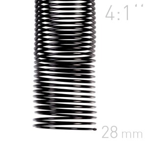   Grzebiet spiralny  - O.COIL -  28mm  A4/50 sztuk - kolor CZARNY - OPUS