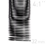  Grzebiet spiralny  - O.COIL -  32mm  A4/50 sztuk - kolor CZARNY - OPUS