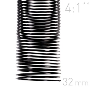   Grzebiet spiralny  - O.COIL -  32mm  A4/50 sztuk - kolor CZARNY - OPUS