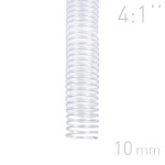  Grzebiet spiralny  - O.COIL -  10mm  A4/100 sztuk - kolor PRZEŹROCZYSTY - OPUS