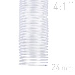   Grzebiet spiralny  - O.COIL -  24mm  A4/50 sztuk - kolor PRZEŹROCZYSTY - OPUS