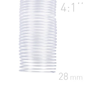   Grzebiet spiralny  - O.COIL -  28mm  A4/50 sztuk - kolor PRZEŹROCZYSTY - OPUS