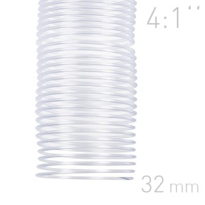   Grzebiet spiralny  - O.COIL -  32mm  A4/50 sztuk - kolor PRZEŹROCZYSTY - OPUS