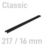  Kanał oklejany - O.CHANNEL Classic 217mm / 16mm / CZARNY / 10szt (A4+ poziomo, A5+ pionowo)  OPUS