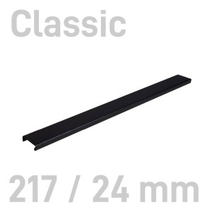  Kanał oklejany - O.CHANNEL Classic 217mm / 24mm / CZARNY / 10szt (A4+ poziomo, A5+ pionowo)  OPUS