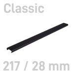  Kanał oklejany - O.CHANNEL Classic 217mm / 28mm / CZARNY / 10szt (A4+ poziomo, A5+ pionowo)  OPUS