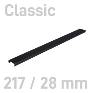  Kanał oklejany - O.CHANNEL Classic 217mm / 28mm / CZARNY / 10szt (A4+ poziomo, A5+ pionowo)  OPUS