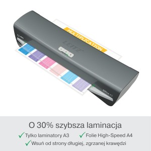 Laminator biurowy Leitz iLAM Office -  A3 Szary ciemny