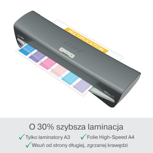 Laminator biurowy Leitz iLAM Office - A3 Szary ciemny  www.asan.com.pl