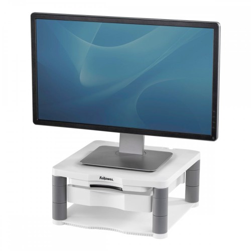 91713_Fellowes Podstawa pod monitor z szufladą i copyholderem szara www.asan.com.pl
