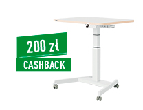 Biurko elektryczne Leitz - małe biurko Leitz Ergo do pracy w pozycji siedzącej i stojącej www.asan.com.pl