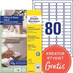 Usuwalne etykiety papierowe 35,6 x 16,9 mm, białe etykiety samoprzylepne, etykiety do druku 10 ark. / op., Avery L4732REV-10