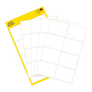 Minietykiety do opisywania ręcznego 38 x 29 mm, trwałe etykiety papierowe, białe etykiety samoprzylepne 40 etyk., 5 ark. /op., Avery 3078