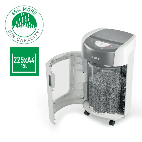 Niszczarka Leitz IQ OptiMax Home Office 225 ścinki 2x15mm P-5 www.asan.com.pl