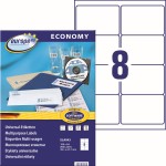 Etykiety uniwersalne Avery Zweckform Economy ELA043 - 99,1x67,7 mm A4, 100 arkuszy - białe 