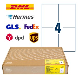 Etykiety na paczki Avery 8025-300 - 105 x 148 mm,  300 arkuszy - biały