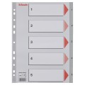 Przekładki Esselte z PP - format A4 index 1-5, 5cz www.asan.com.pl
