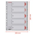 Przekładki Esselte z PP - format A4 index 1-5, 5cz www.asan.com.pl