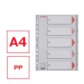 Przekładki Esselte z PP - format A4 index 1-5, 5cz www.asan.com.pl