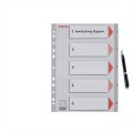 Przekładki Esselte z PP - format A4 index 1-5, 5cz www.asan.com.pl