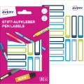 Etykiety naklejki do zaznaczania na przybory do pisania AVERY RESMI30G - 2 arkusze - 30 etykiet - kolorowe www.asan.com.pl