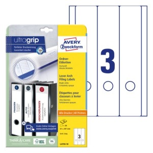 Etykiety na segregatory Avery L4759-10 - 61 x 297 mm, 10 arkuszy - biały