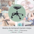 Stołek ergonomiczny Leitz Ergo z wygodnym siedziskiem, na kółkach - Czarny www.asan.com.pl