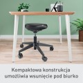 Stołek ergonomiczny Leitz Ergo z wygodnym siedziskiem, na kółkach - Czarny www.asan.com.pl