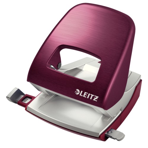 Dziurkacz duży metalowy Leitz NeXXt Style - Rubinowa czerwień www.asan.com.pl